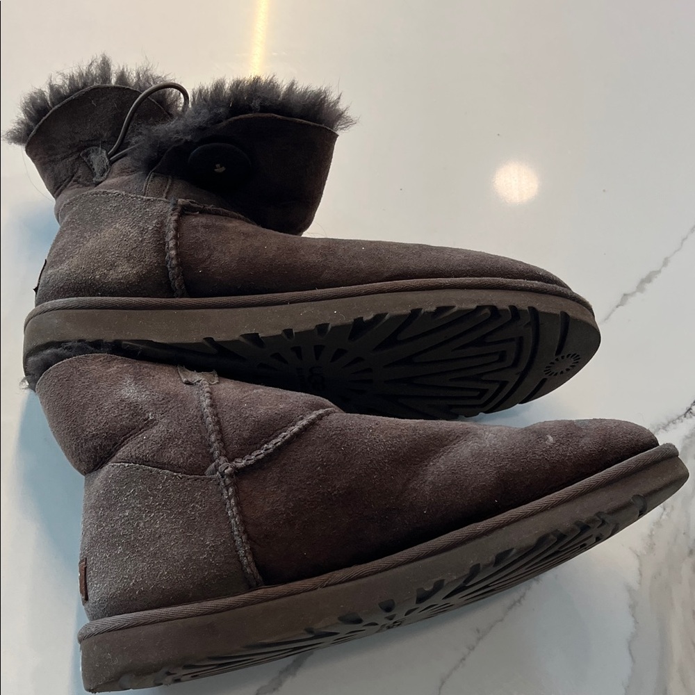 UGG Dark Brown Shearling Boots